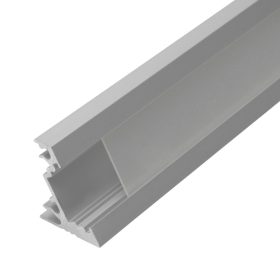   Felületre szerelhető sarok alumínium profil PROFILO C 1m Silver matt ernyővel és KANLUX végzárókkal