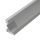Felületre szerelhető sarok alumínium profil PROFILO C 1m Silver matt ernyővel és KANLUX végzárókkal