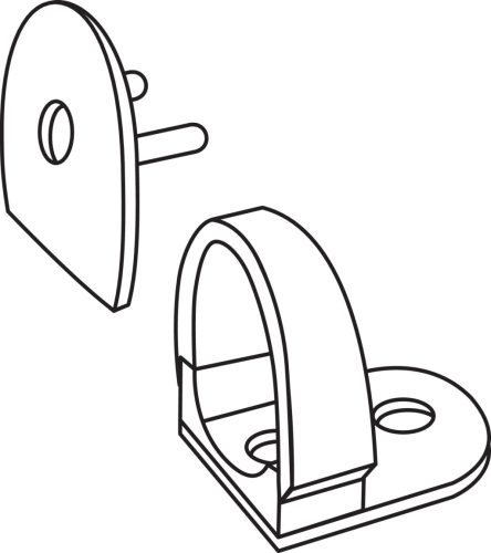 FOGANTYÚ Rögzítő konzol alumínium profilokhoz Ezüst KANLUX