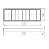 LED T8 raszteres lámpatest 120x30cm G13 téglalap alakú, felületre szerelhető, fehér, Kanlux