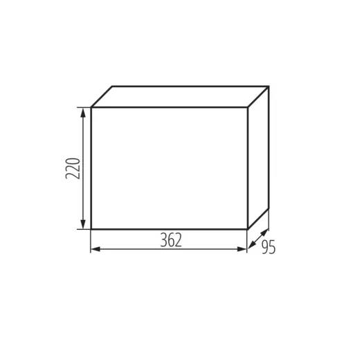 Falon kívüli tömített moduláris építési elosztószekrény 18 modulos IP40 DB Kanlux