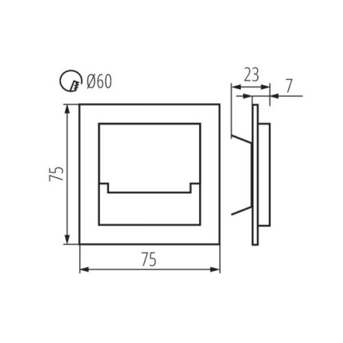 Dekoratív lépcsőlámpa fekete LED SABIK MINI 0,8W 14lm 4000K Semleges Kanlux