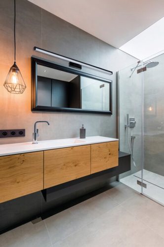 LED fürdőszobai fali lámpa ASTEN 15W 4000K 1230lm 90cm IP44 tükörlámpa fekete KANLUX