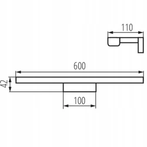 LED fürdőszobai fali lámpa ASTEN 12W 4000K 1070lm 60cm IP44 tükörlámpa fehér KANLUX