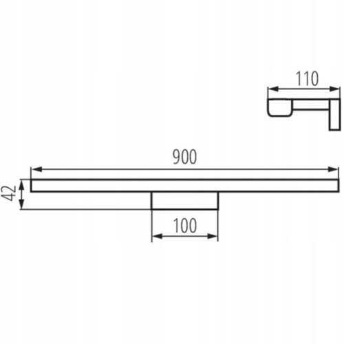 LED fürdőszobai fali lámpa ASTEN 15W 4000K 1450lm 90cm IP44 tükörlámpa fehér KANLUX