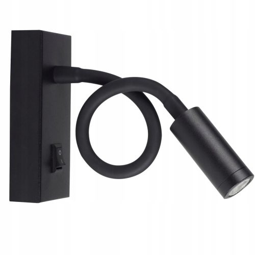 LED fali lámpa Rugalmas olvasó fali lámpa 3.3W 3000K fekete TONIL II KANLUX