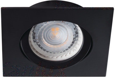 Négyzet alakú süllyesztett halogén mennyezeti lámpatest DALLA MR16 Gx5.3 fekete Kanlux