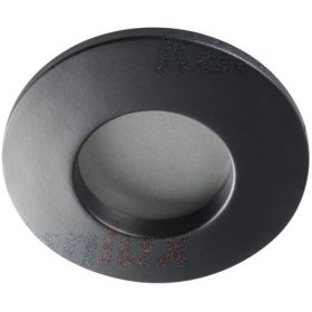   Zárt halogén fürdőszobai mennyezeti lámpatest QULES GU10 fekete Kanlux