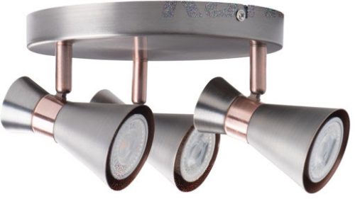 MILENO 3x GU10 ezüst réz Kanlux mennyezeti lámpatest