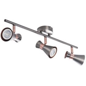   MILENO mennyezeti lámpa lámpatest 3x GU10 ezüst réz 53cm Kanlux