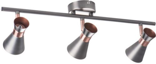 MILENO mennyezeti lámpa lámpatest 3x GU10 ezüst réz 53cm Kanlux