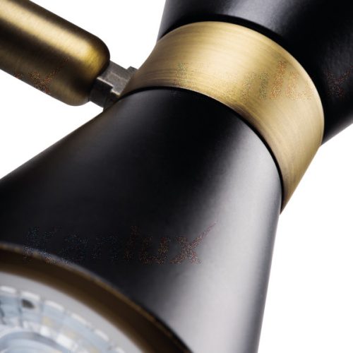 MILENO mennyezeti lámpatest 2x GU10 Black Gold 37cm Kanlux