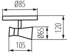 MILENO GU10 ezüst réz Kanlux mennyezeti lámpatest
