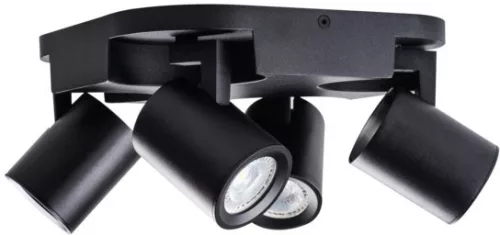 LAURIN 4xGU10 fekete Kanlux mennyezeti lámpatest