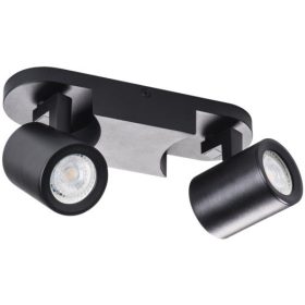   LAURIN mennyezeti lámpa lámpatest 2xGU10 fekete 22cm Kanlux