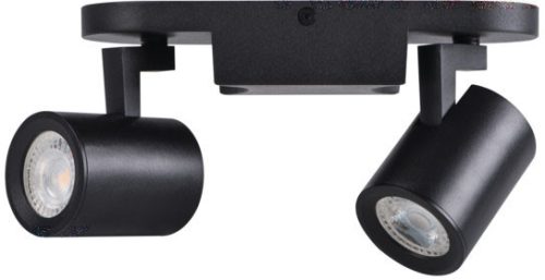 LAURIN mennyezeti lámpa lámpatest 2xGU10 fekete 22cm Kanlux