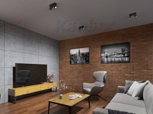 LAURIN mennyezeti lámpa lámpatest 2xGU10 fekete 22cm Kanlux