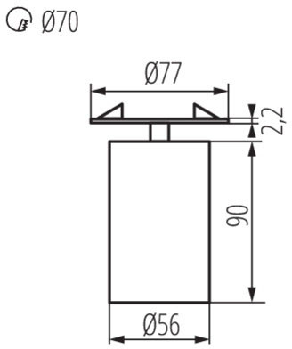Spot mozgatható fehér mennyezeti lámpatest SPOT CHIRO GU10 Kanlux