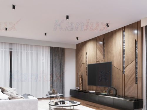 Mozgatható fekete folt mennyezeti lámpatest SPOT CHIRO GU10 négyzet alakú Kanlux