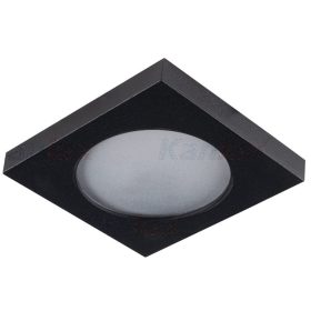   Mennyezeti lámpatest Süllyesztett HALOGÉN Fix GU10 Gx5.3 Négyzetes fekete IP44 a FLINI Kanlux fürdőszobához