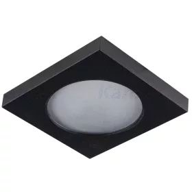   Mennyezeti lámpatest Süllyesztett HALOGÉN Fix GU10 Gx5.3 Négyzetes fekete IP44 a FLINI Kanlux fürdőszobához