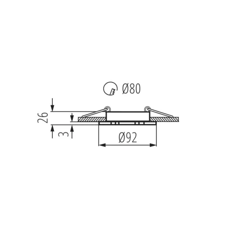Süllyesztett mennyezeti lámpa SEIDY GU5.3 12AC/DC fekete kerek mozgatható KANLUX