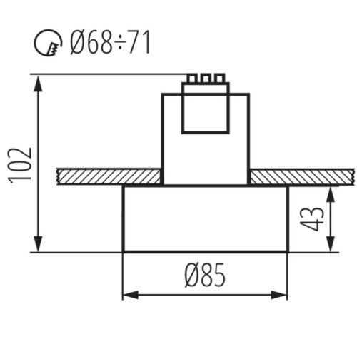 Spot mennyezeti lámpatest GU10 fekete MINI RITI KANLUX