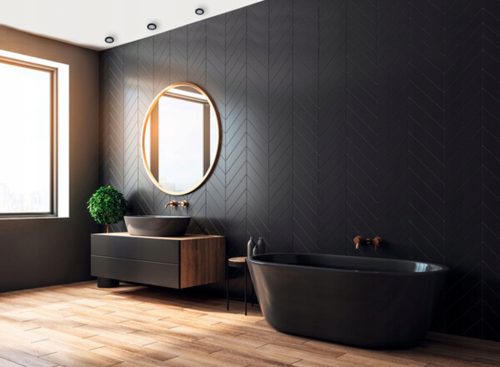 Süllyesztett mennyezeti lámpatest Gx5.3/GU10 fekete gyűrű FLINI IP44 DSO-W KANLUX