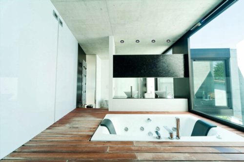 Süllyesztett mennyezeti lámpatest Gx5.3/GU10 fekete gyűrű FLINI IP44 DSO-W KANLUX