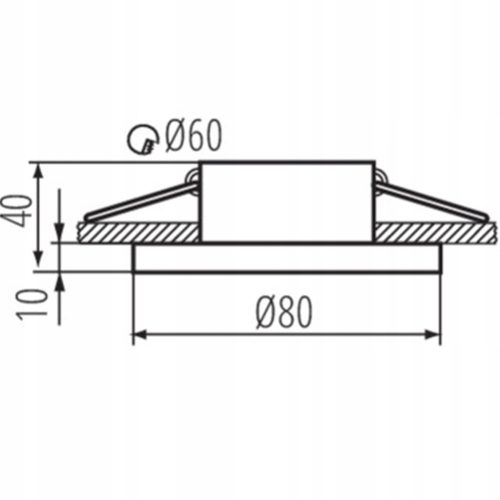 Süllyesztett mennyezeti lámpatest Gx5.3/GU10 fehér gyűrű FLINI IP44 DSO-W KANLUX
