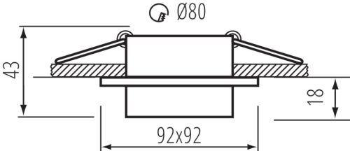 Süllyesztett mennyezeti lámpa LONVI GU10/GU5.3 Négyzetes Fehér KANLUX