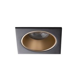   GLOZO DSL GU10/GU5.3 négyzet alakú fekete-arany KANLUX süllyesztett mennyezeti lámpa