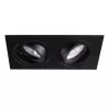 Süllyesztett mennyezeti lámpa SEIDY 2x GU5.3 12AC/DC Fekete Négyzet Mozgatható KANLUX