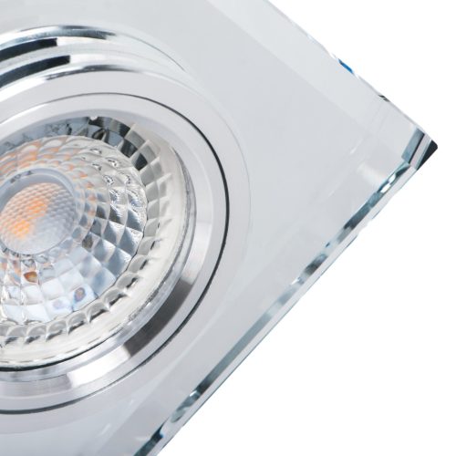 Süllyesztett mennyezeti lámpa MORTA GU5.3 12AC/DC Négyzet Átlátszó KANLUX