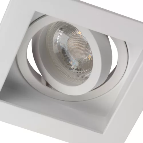 ARET GU10/GU5.3 négyzet alakú, süllyesztett mennyezeti lámpa, mozgatható, fehér, KANLUX