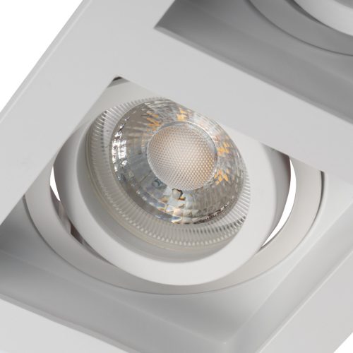 Süllyesztett mennyezeti lámpa ARET 2x GU10/GU5.3 Négyszögletes mozgatható fehér KANLUX