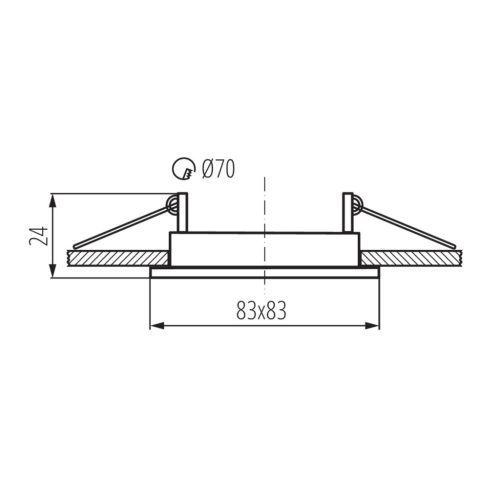 Süllyesztett mennyezeti lámpa ALOR GU10/GU5.3 Négyzet alakú mozgatható fekete KANLUX