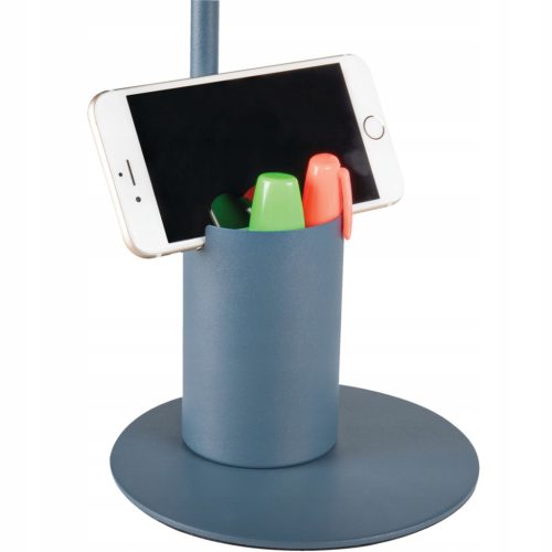 Iskolai éjszakai asztali lámpa + szervező Raibo E27 5W Blue KANLUX