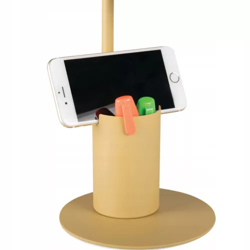 Iskolai éjszakai asztali lámpa + szervező Raibo E27 5W sárga KANLUX