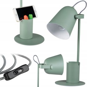   Iskolai éjszakai asztali lámpa + szervező Raibo E27 5W zöld KANLUX