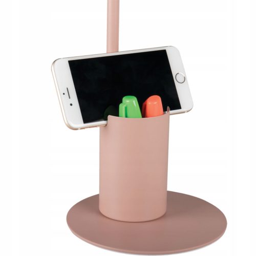 Iskolai éjszakai asztali lámpa + szervező Raibo E27 5W Pink KANLUX