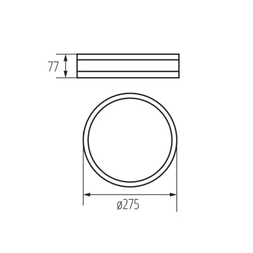 LED mennyezeti lámpa JASMIN 270 Mennyezeti lámpa E27 20W Fekete KANLUX