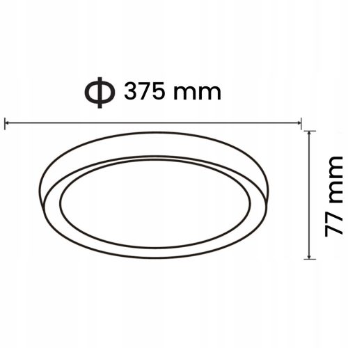 Jasmin felületre szerelhető LED mennyezeti lámpa 2x E27 38cm Kerek fa KANLUX