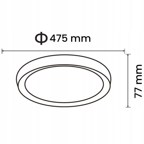 Jasmin felületre szerelhető LED mennyezeti lámpa 3x E27 48cm Kerek fa KANLUX