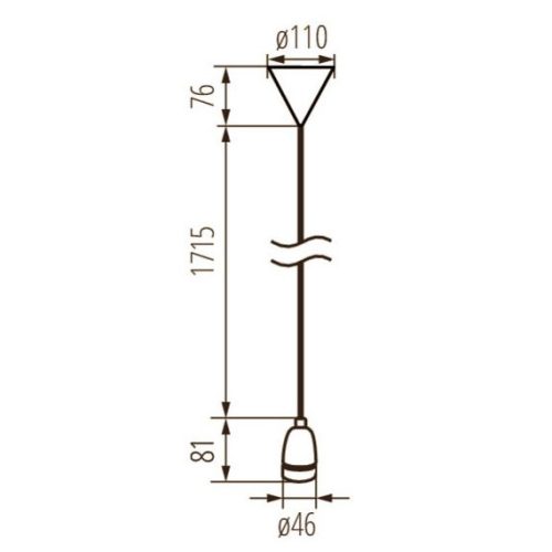 ZWIS függőlámpa, kerámia zsinórtartó, 1xE27 Fehér Tokia PW/B Kanlux