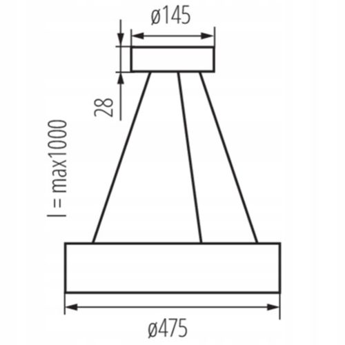 Jasmin túlnyúló fa mennyezeti lámpa LED-hez 3x E27 48cm KANLUX