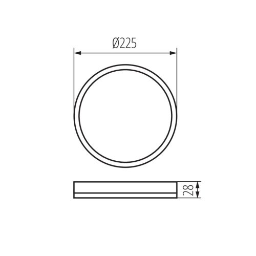 LED mennyezeti lámpa AZPO Mennyezeti lámpa 11.8W IP54 Fehér KANLUX