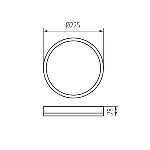 LED mennyezeti lámpa AZPO Mennyezeti lámpa 11.8W IP54 Fekete KANLUX