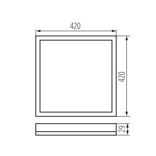 LED mennyezeti lámpa AZPO mennyezeti lámpa 22W IP54 Négyzet Fehér KANLUX