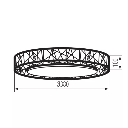 AMAZI LED mennyezeti lámpa 17,5W fekete KANLUX